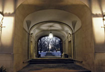 Looking through the Upham Arch