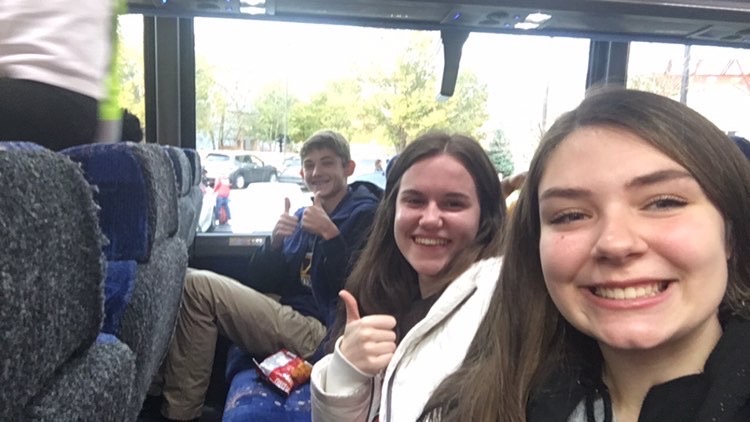 Students on a bus