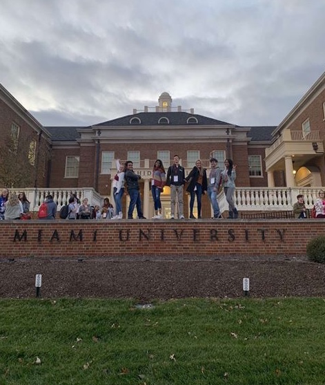 Students pose for a photo