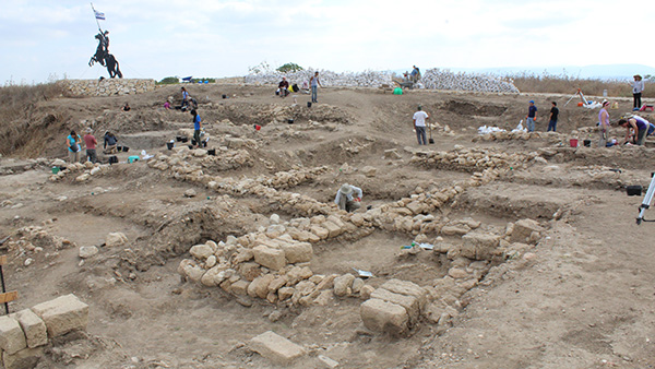  Archeology dig with several studies working different parts of the site.