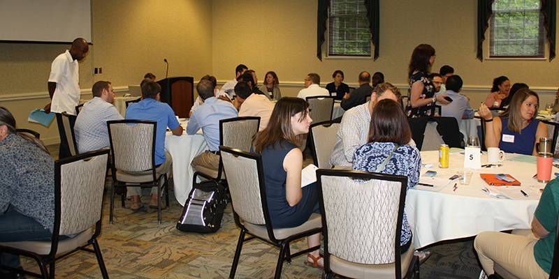 Group of faculty at New Faculty Orientation in Marcum