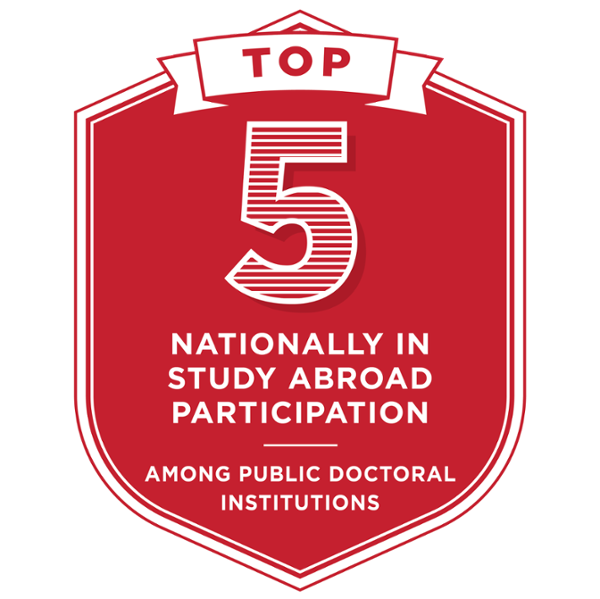 Third in study abroad participation among public doctoral institutions.