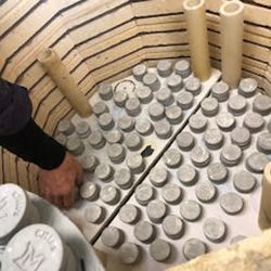 Chips going into the kiln