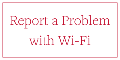 Red and white button that says 'Report an issue with your Wi-Fi'