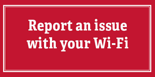 Red button that says 'Report an issue with your Wi-Fi'