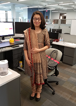 Kelly Geng wearing her traditional Hindu garb