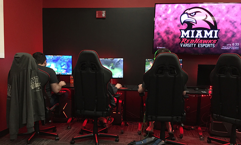 New esports arena provides dedicated space for newest varsity sport at Miami.