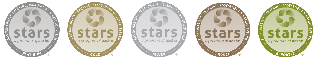 The five STARS seals, ranging from platinum to reporter. Silver is in the middle.