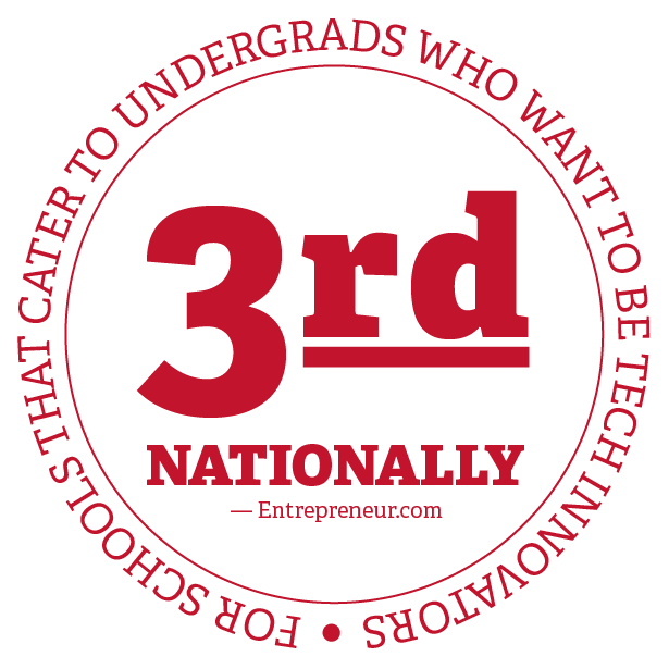 3rd nationally for schools that cater to undergrads who want to be tech innovators – Entrepreneur.com