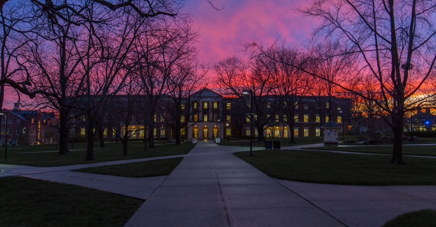  King Library at sunset