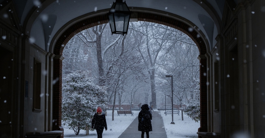  Upham Arch as seen on a snowy day