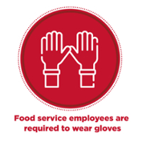 Food services employees required to wear gloves