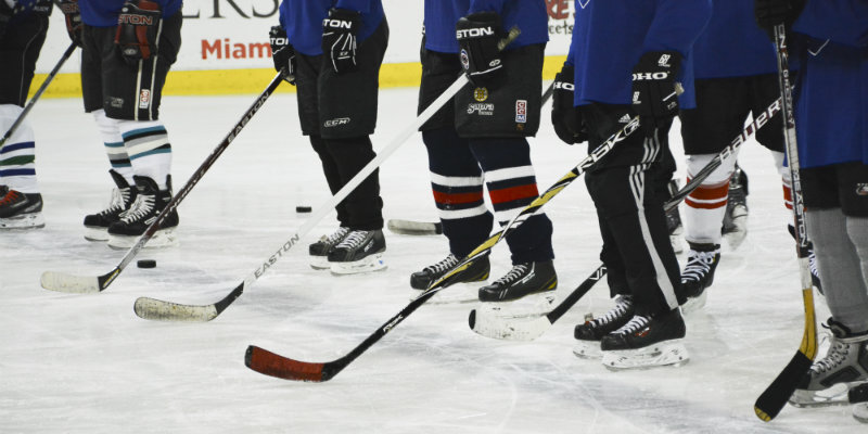 Hockey sticks lineup