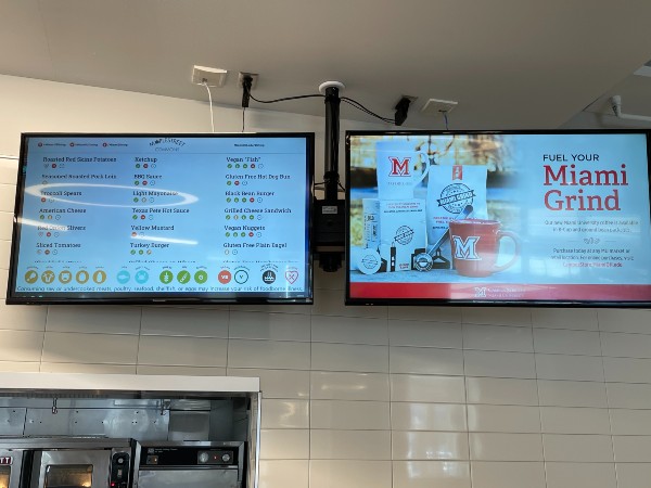 Digital Screens at Maplestreet Dining Commons