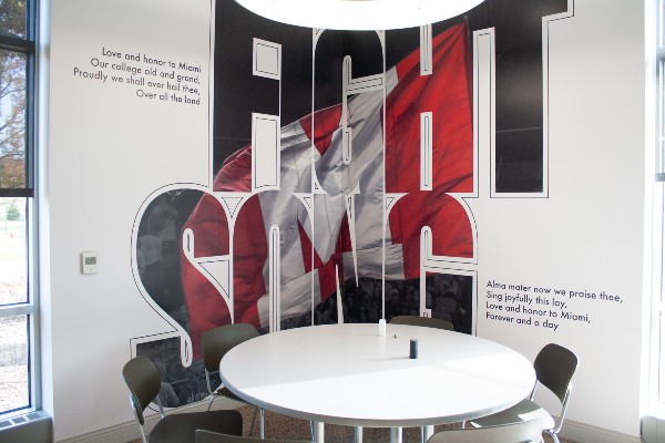 Fight Song wall art at Martin Dining Commons
