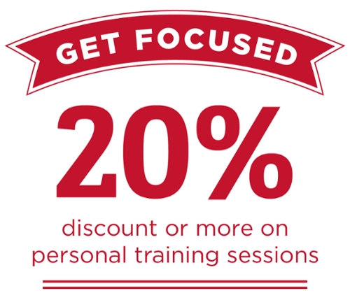 Get focused 20% discount or more on personal training sessions