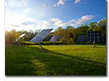 photo of solar panels in field