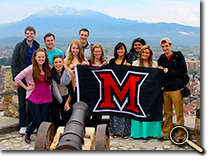 enlarged photo of Miami students in Kosovo