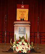 photo of Miami University podium and CAS banner