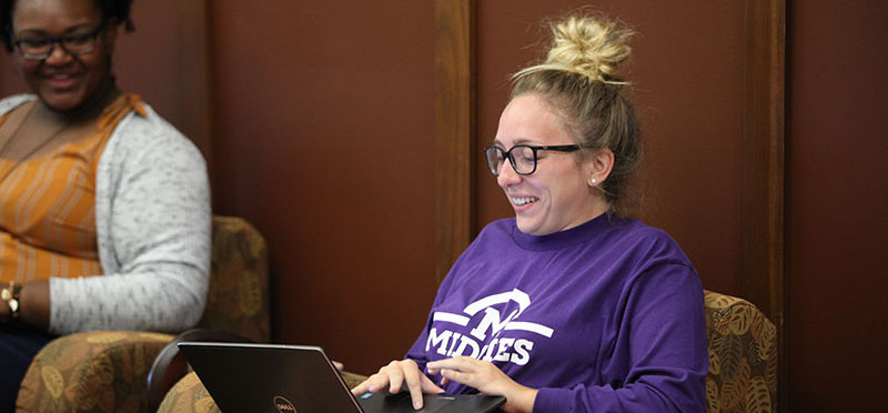 students laughing