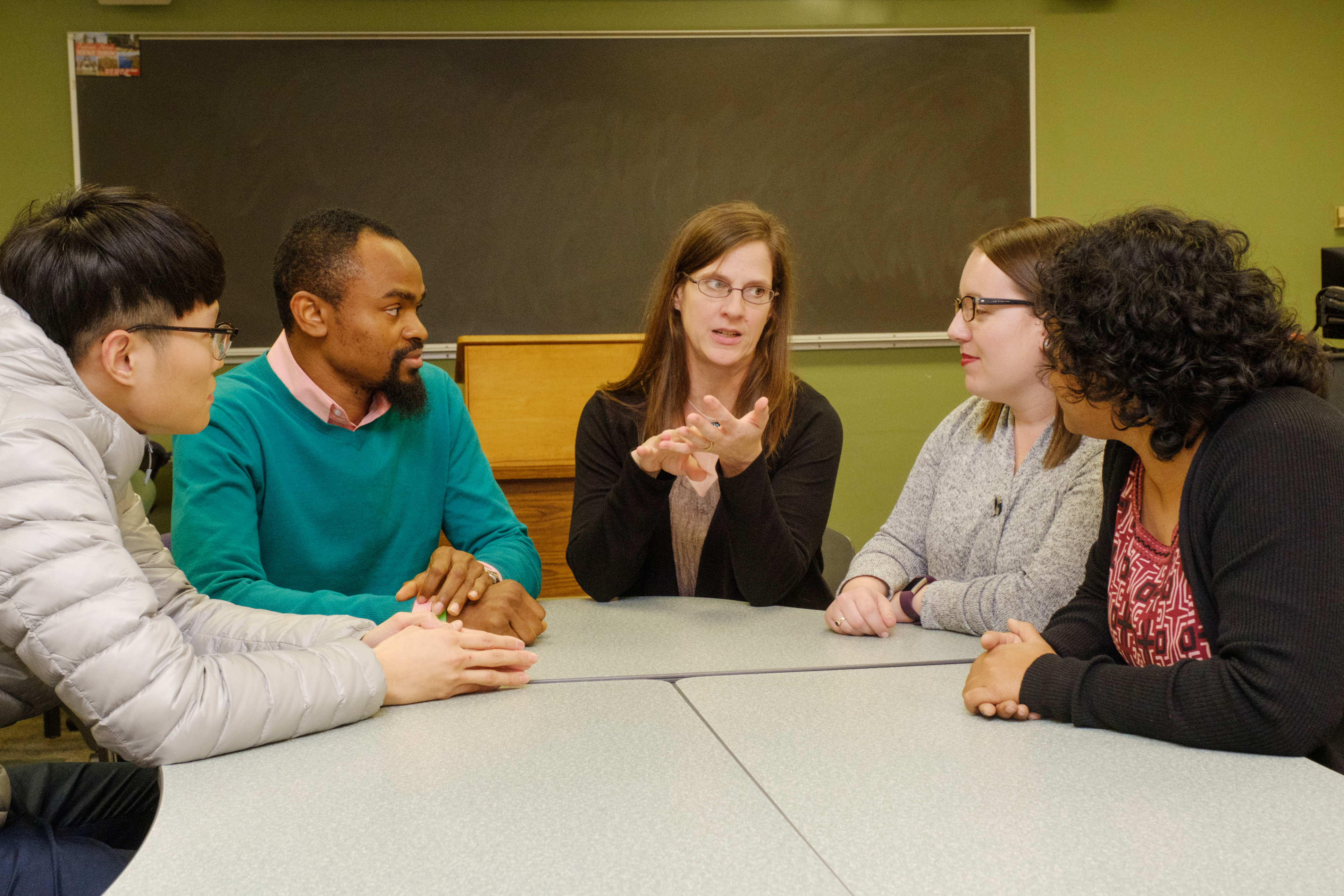 group of gerontology students