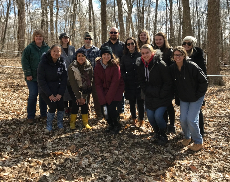 2019 class of Early Childhood Environmental Educators' field trip at Maplewood Farms in Philomath, Indiana