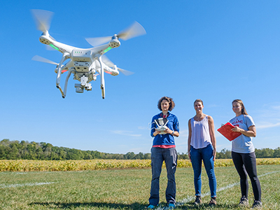 Students and faculty hone their drone-flying skills.