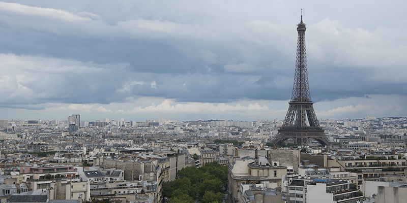 Eiffel Tower, as seen from a distance