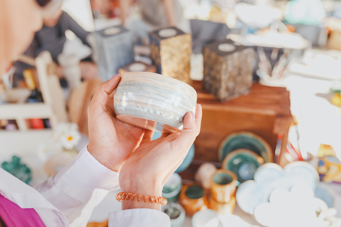 Handmade pottery bowl