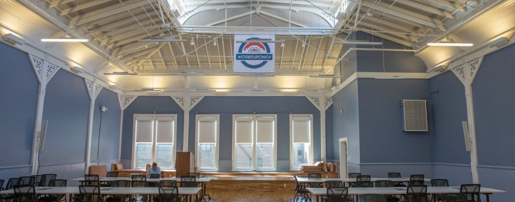 Beer Hall in the Cintrifuse building in Cincinnati