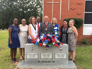 Miamians at the memorial in Philadelphia, MS 