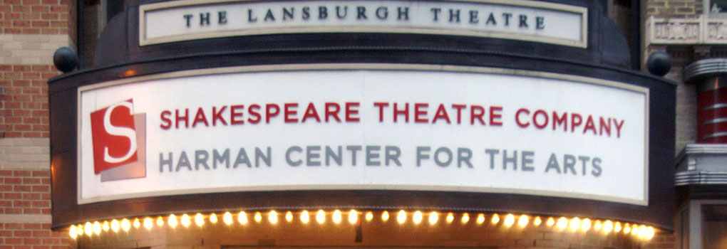 The exterior and marquee of the Lansburgh Theatre in Washington DC