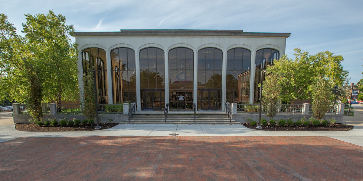 Exterior of the CPA, facing the lobby of the Gates Abegglen Theatre