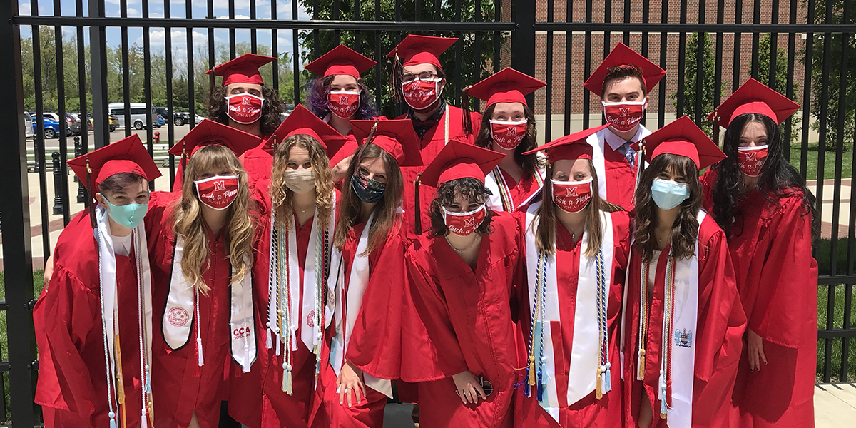 Theatre students at graduation ceremony