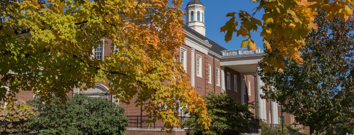 Benton Hall in the fall