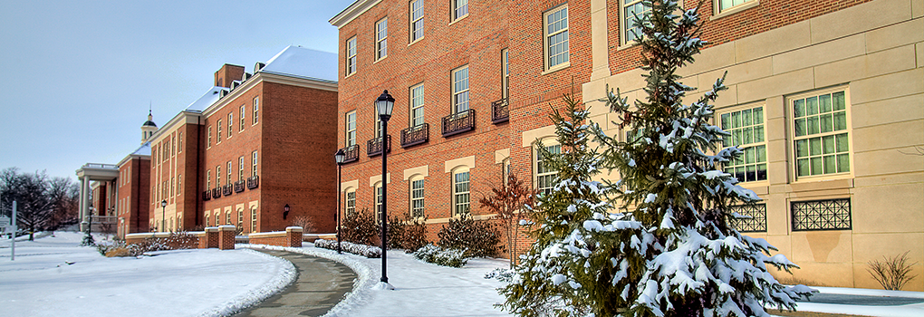 Engineering Building in the winter