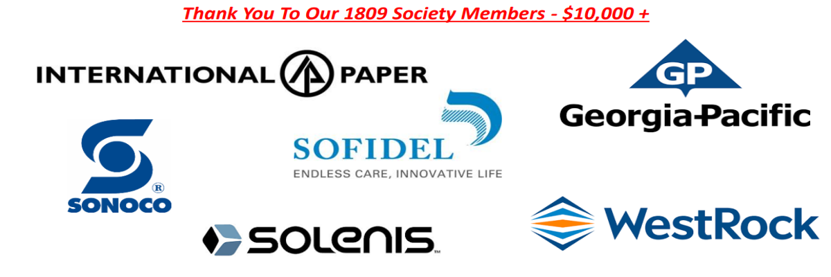 1809 Society Members: WestRock, Sonoco, Solenis, Georgia-Pacific, International Paper, Sofidel