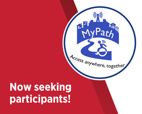 MyPath Logo with Tagline: Access anywhere, together and headline: Now seeking participants!