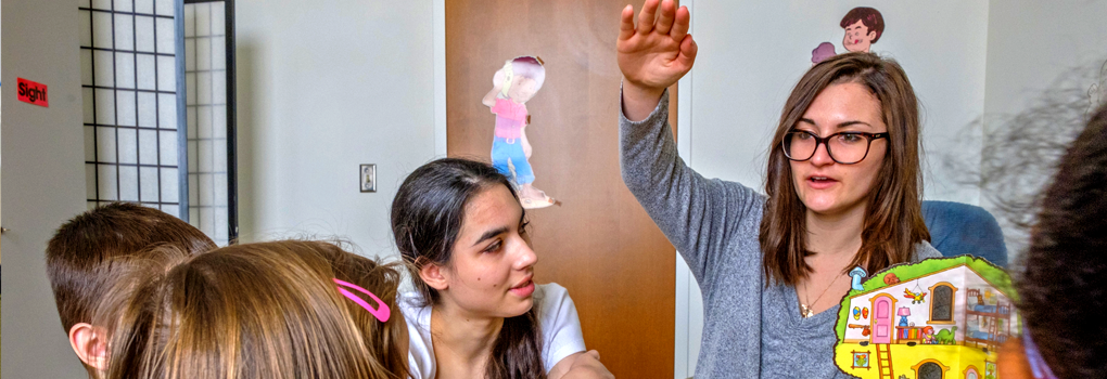 Psychology lab with children