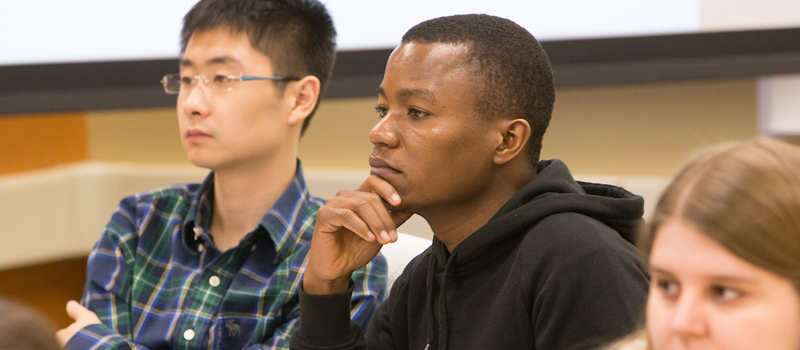 students sitting in a nutrition class