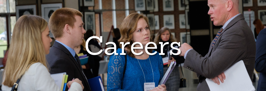 Students at career fair