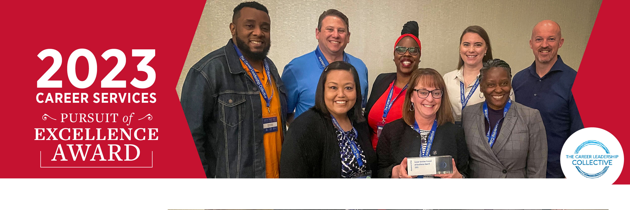  Miami Career Center Staff win the Pursuit of Excellence Award from the Career Leadership Collective
