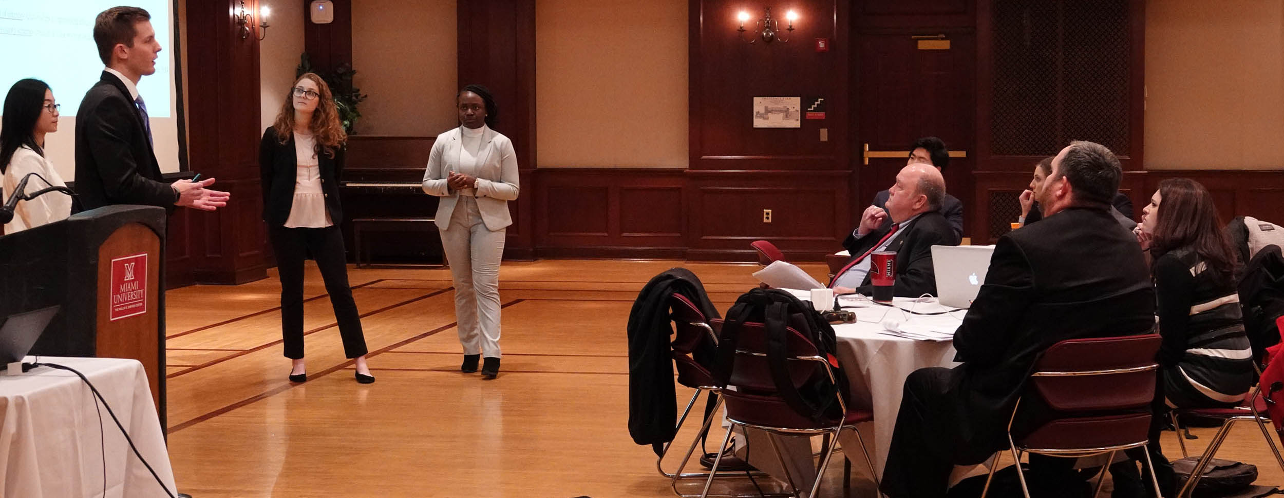 Team presents at Douglass Millett case competition