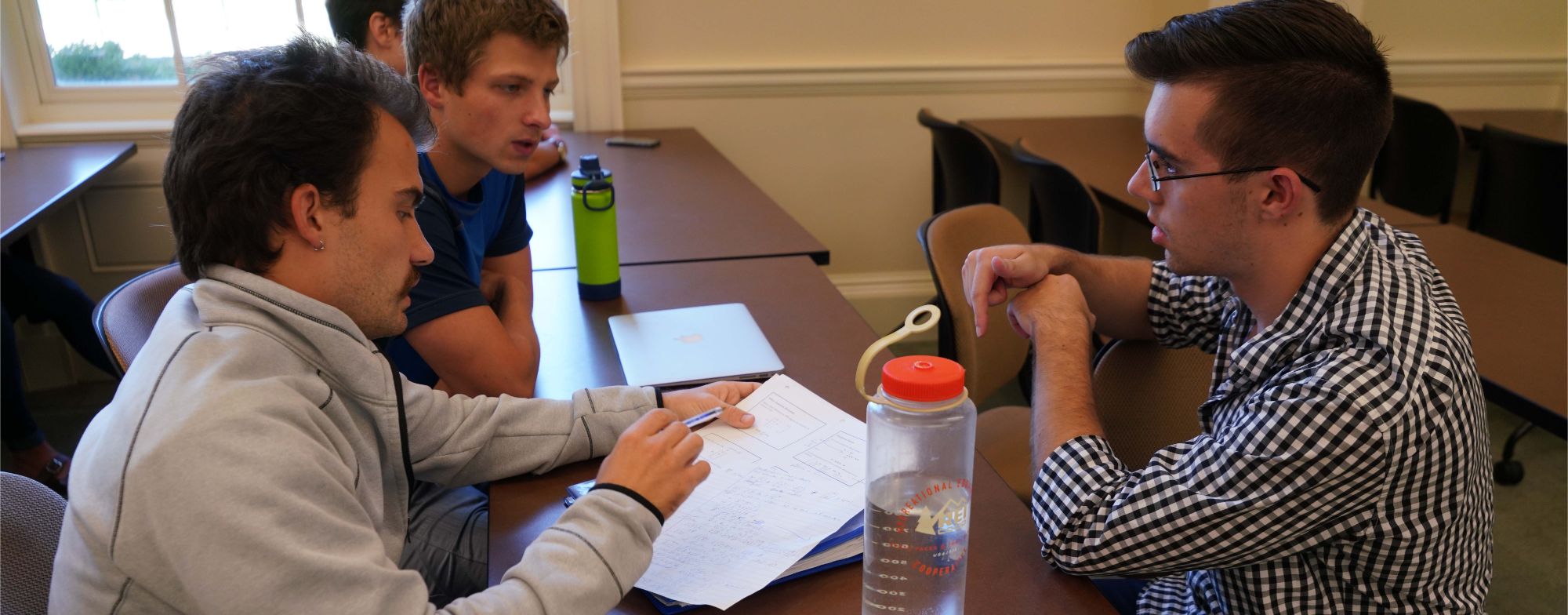Students talking class