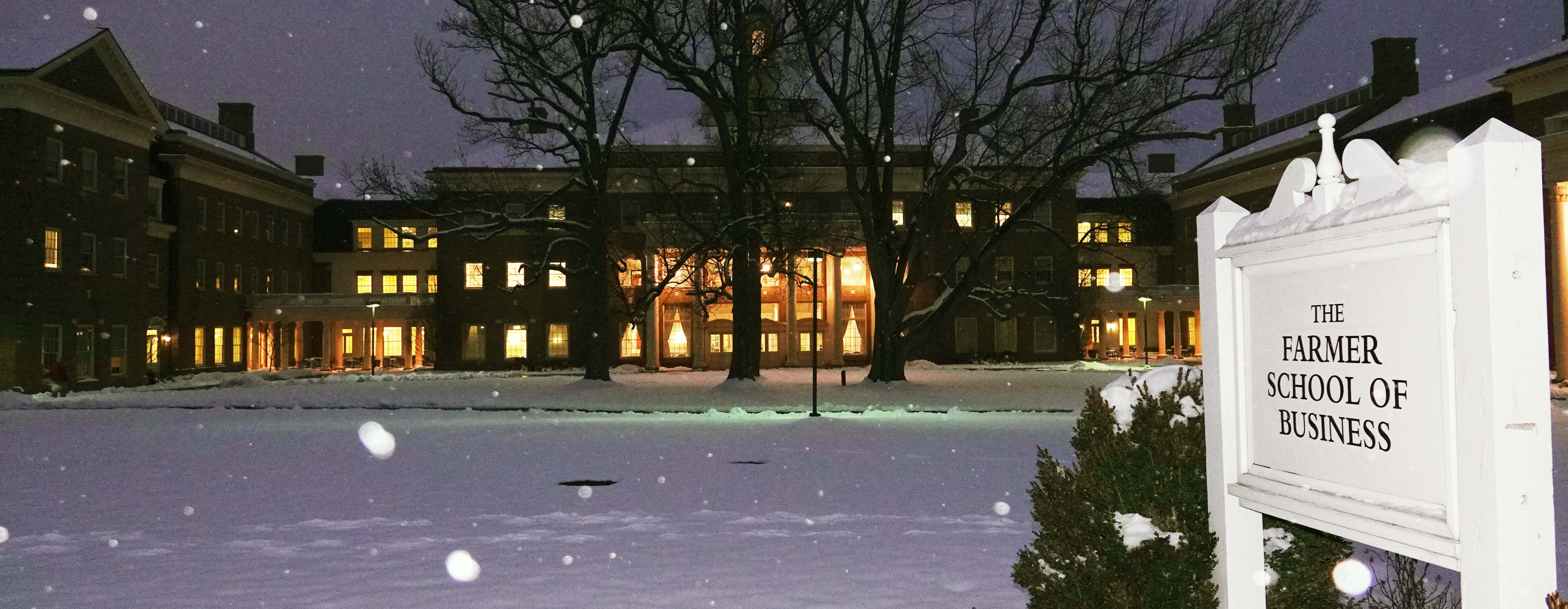 Farmer School in early morning snow