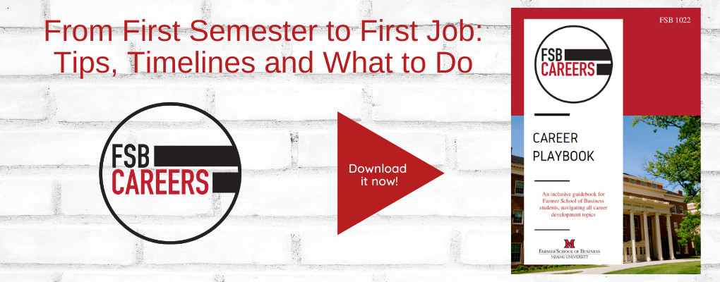 Check out our new FSB Careers Playbook for best practices in your career journey