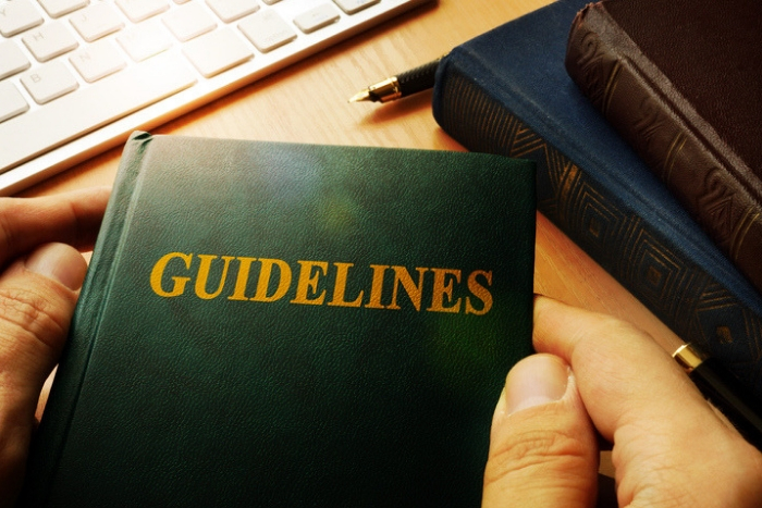 book that says "Guidelines"