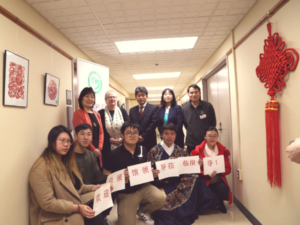 CIMU students and staff pose with Chinese Embassy officials
