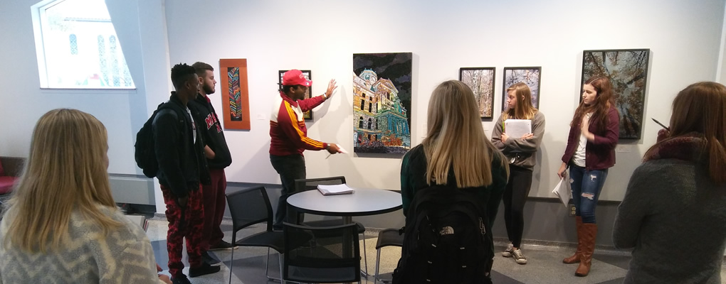 Students visiting the Fitton Center for Creative Arts