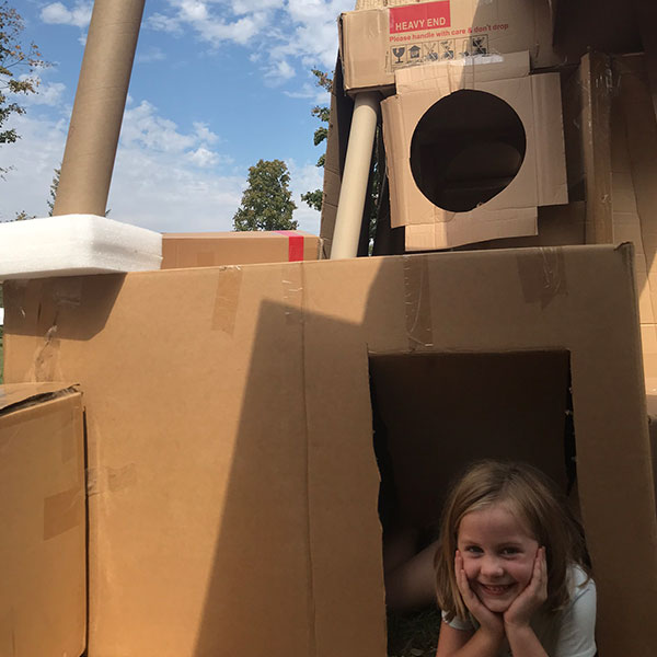 cardboard sculptural play palace